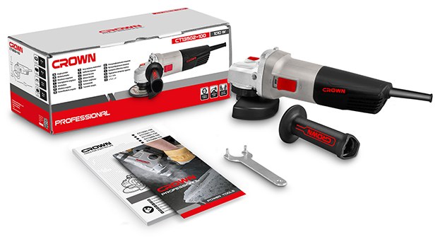Кутова шліфувальна машина CROWN CT13502-125V, 1010 Вт, 125 мм