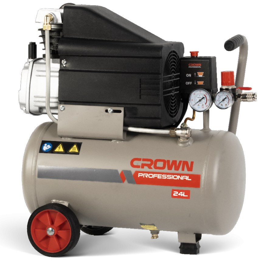 Масляний повітряний компресор CROWN CT36084, 1865 кВт, 185 л/хв, бак 24 л CT36084